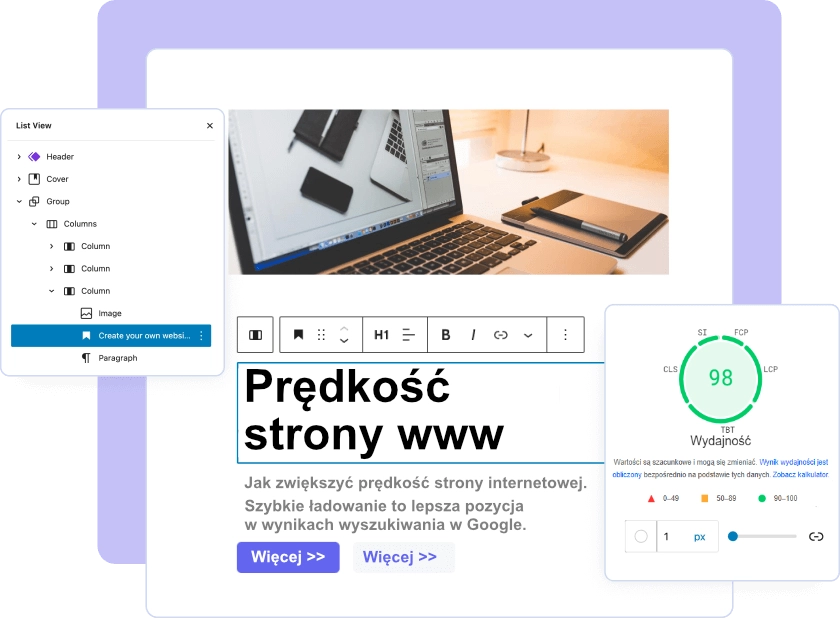 Szybkość strony internetowej